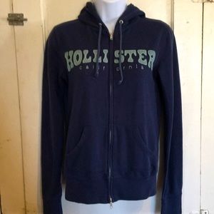 Big Boy size medium blue Hollister full zip hoodie